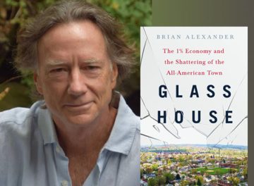 Brain Alexander with book Glass House